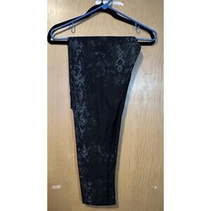 LuLaRoe TC2 Leggings Black Gray Snake Skin Print Yoga Waist Stretch NWOT